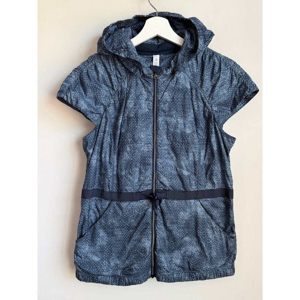 Lululemon Spring Fling Puffy Vest Sashiko Cross Inkwell Ghost Women's Size 10 - Picture 3 of 10